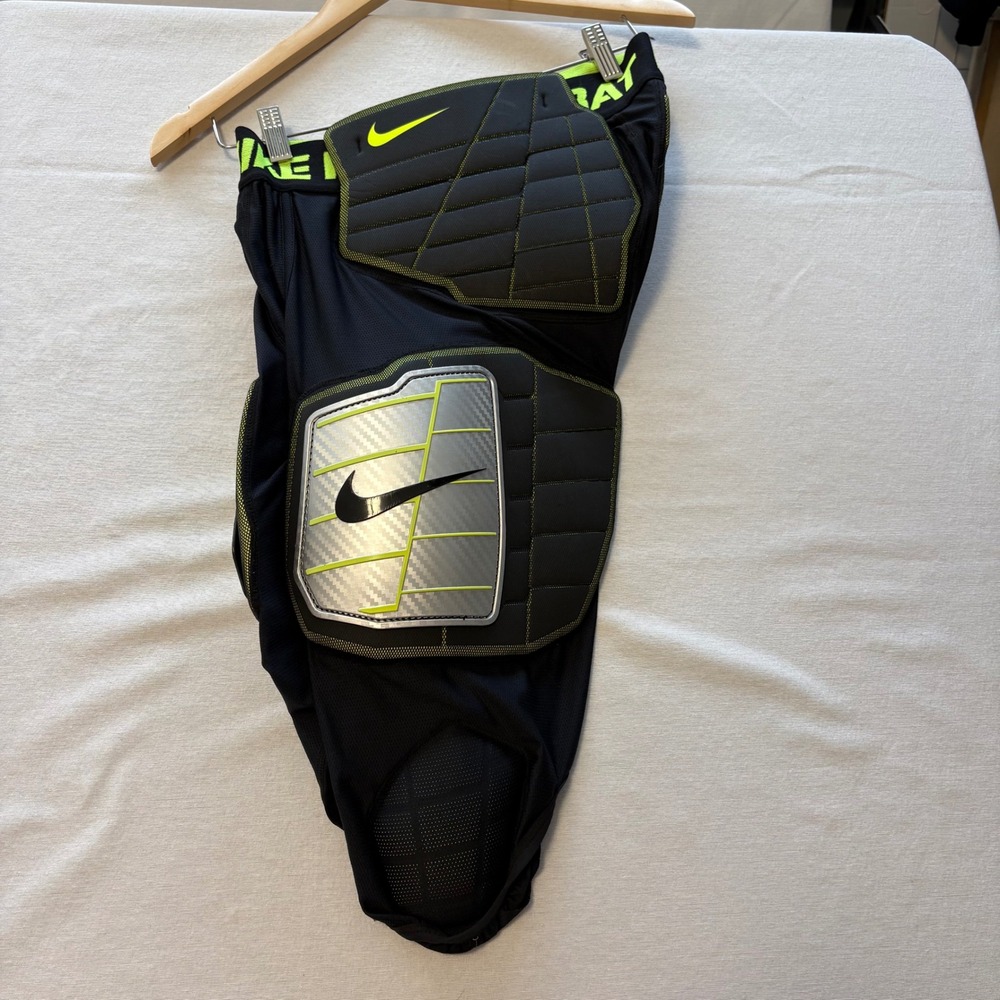 Nike, Pro Combat Hyperstrong Football Girdle, Black Volt, Large